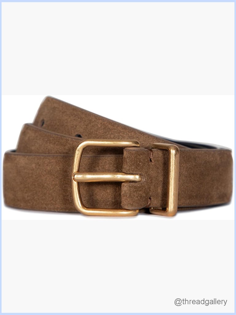 Suede Fashion Belt With Metal Loop - Versatile Hip Or Waist Wear